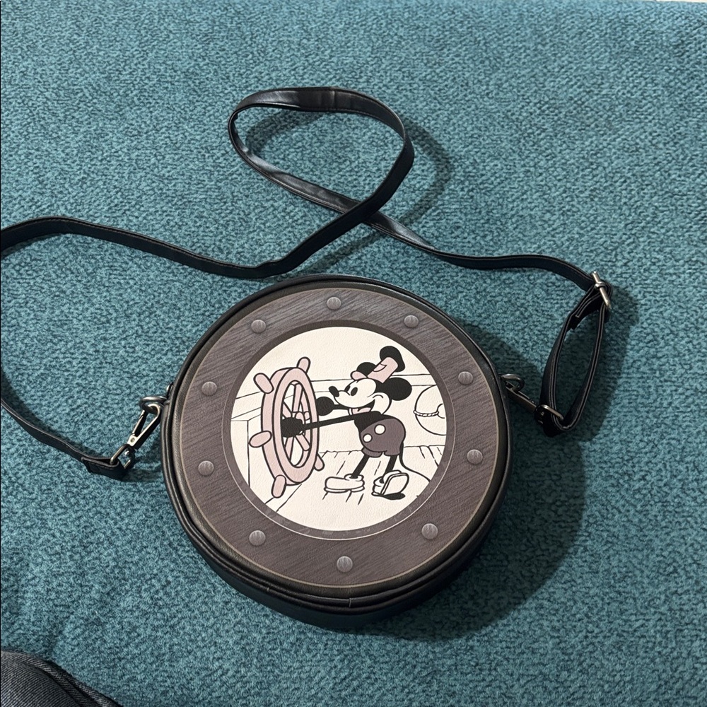 Loungefly Black and White Crossbody Bag